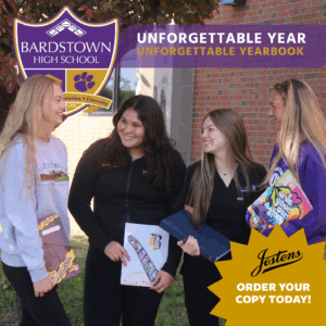 BHS YEARBOOK ORDER GRAPHIC FEATURING 4 YEARBOOK STAFFERS