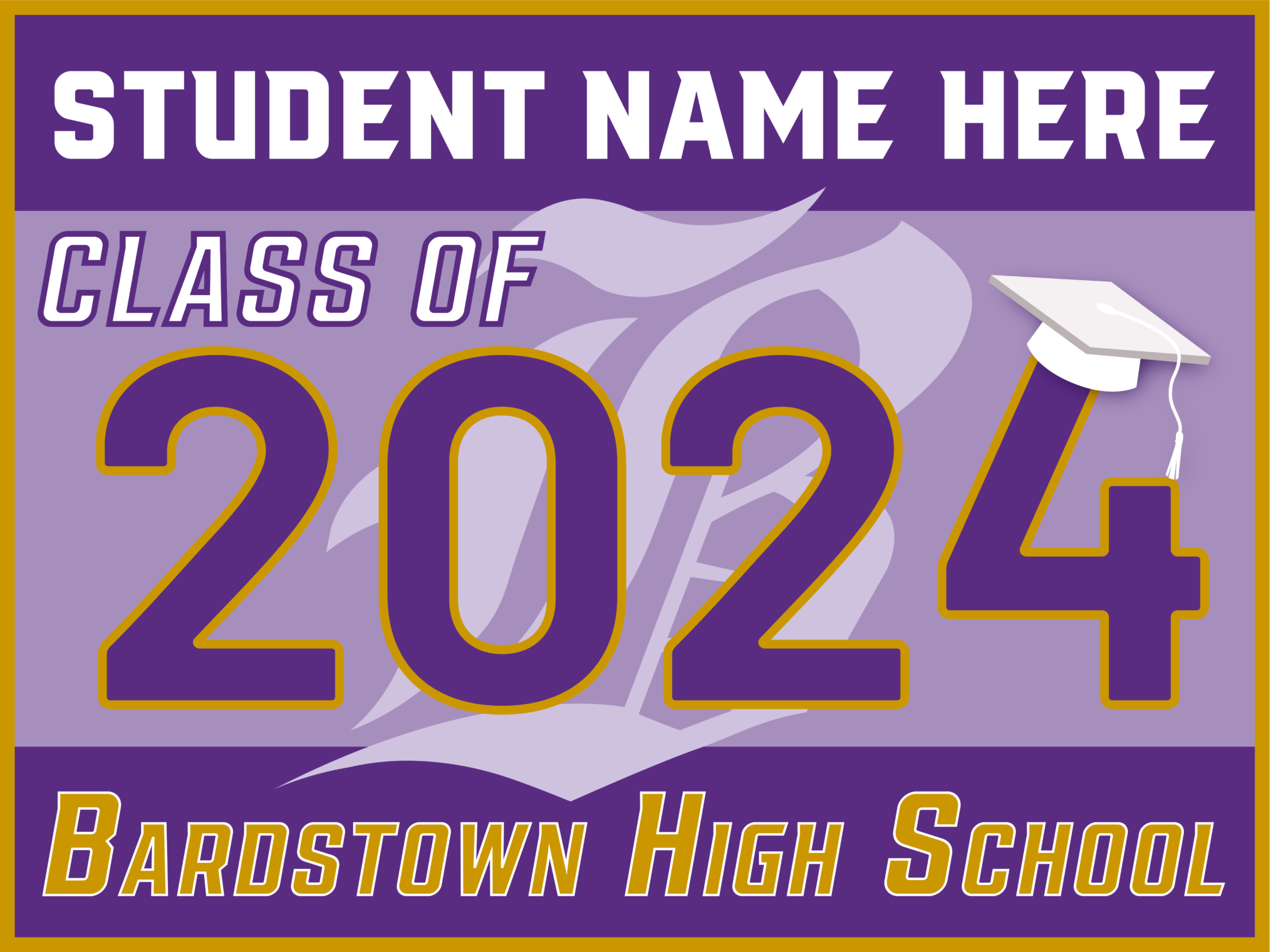 PERSONALIZED SENIOR YARD SIGNS ON SALE NOW! Bardstown High School