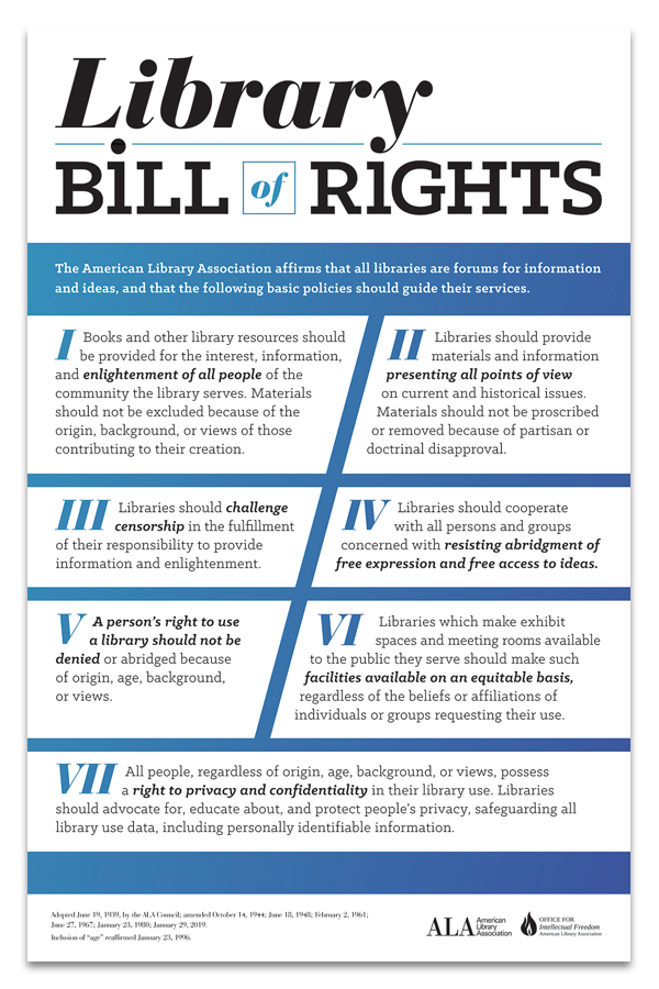 Library Bill of Rights poster