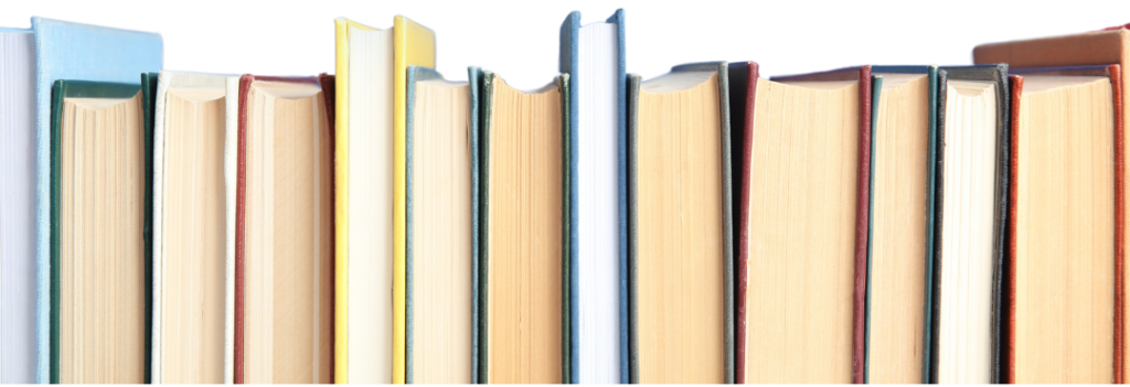 ROW OF BOOKS NEW BOOKS HEADER IMAGE HYPERLINK